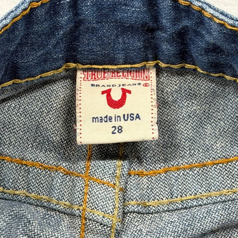 True Religion Bootcut Jeans Womens 28 Blue Excellent‎ Low Rise Made in USA 04502